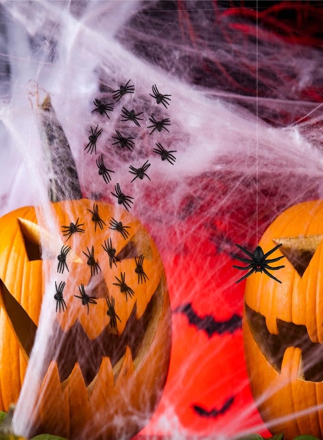 Zanzike Halloween Fake Plastic Spiders, Halloween Spiders, Halloween Decorations Spiders, Small Realistic Spiders Black Fake Spiders, Halloween Small Spiders Prank Props, Halloween Joking Spiders Web Decor - Image 5